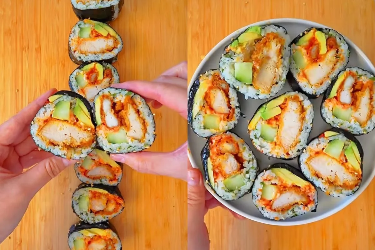 Sushi de frango proteico é opção saudável para comer bem sem furar a dieta