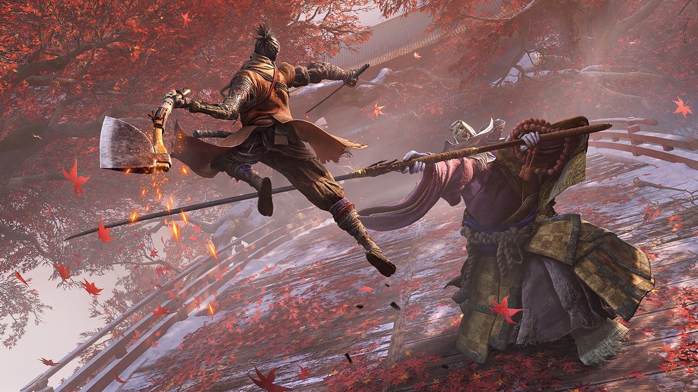 Sekiro: Shadows Die Twice foi premiado por trazer um sistema de batalha impressionante focado em precisã contra-ataques — Foto: Reprodução/Steam