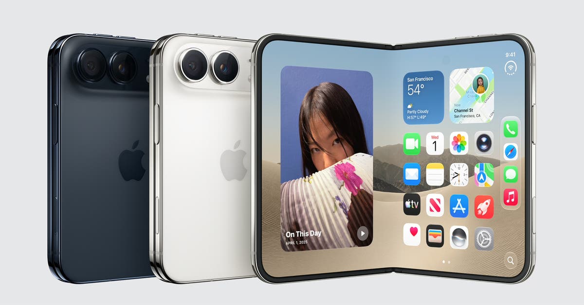 Apenas que a Apple acaba de revelar um iPhone dobrável, e ele parece ótimo