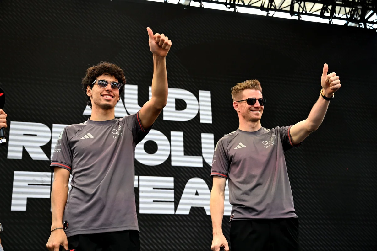 Pilotos Bortoleto e Hulkenberg, da Audi - Metrópoles.