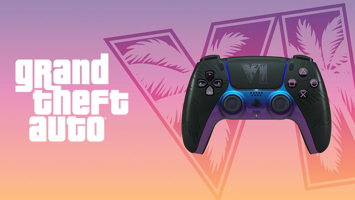 Key artwork from the PS Blog piece on the new GTA 6 PS5 controllers