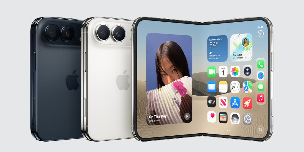 Apenas que a Apple acaba de revelar um iPhone dobrável, e ele parece ótimo