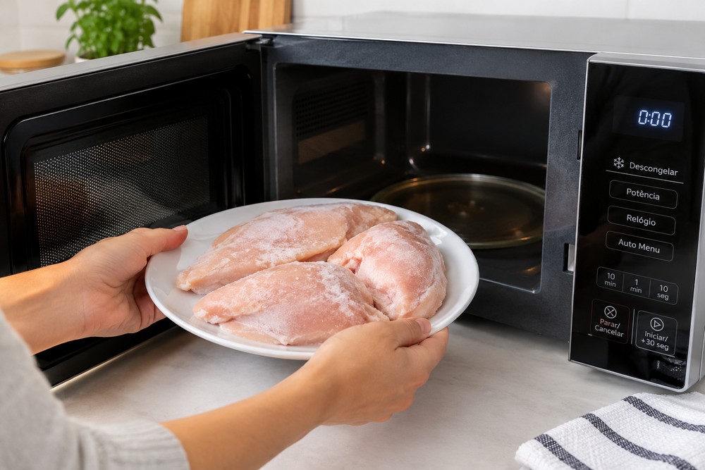Saiba descongelar frango no micro-ondas — Foto: Reprodução/ChatGPT