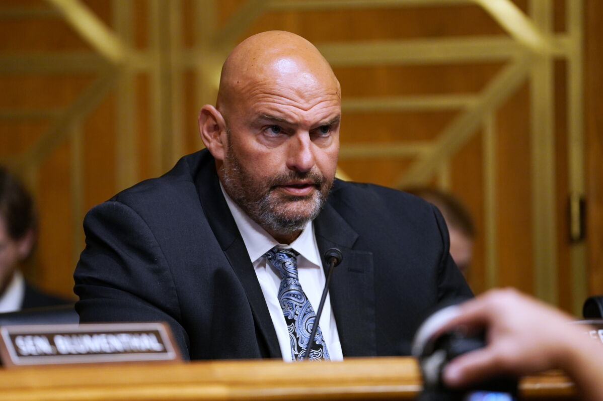 Sen. John Fetterman, D-Pa., speaks as Dr. Anthony Fauci appears before the Senate Homeland Security and Governmental Affairs Committee at the Capitol, July 29, 2026, in Washington. (AP Photo/Allison Robbert, File)