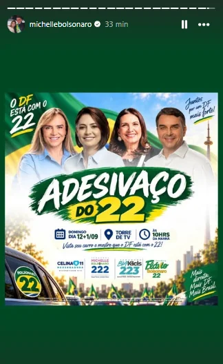 Celina, Michelle e Bia evitam número do PT e usam "12+1" ao divulgar evento
