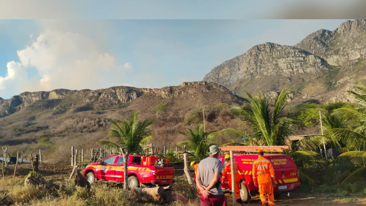 Bombeiros combatem incêndio florestal há 4 dias no Pico da Formosa, em MG