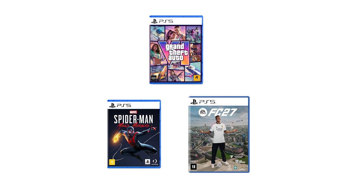 GTA VI, Spider-Man e mais: jogos imperdíveis para PS5 estão em oferta na Amazon