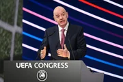 Gianni Infantino em congresso da Uefa