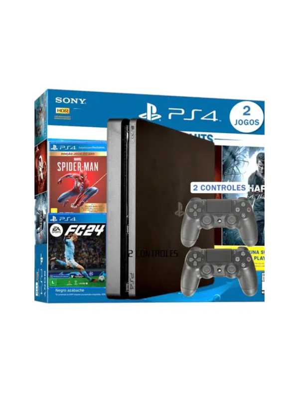 Console PS4 com 2 controles