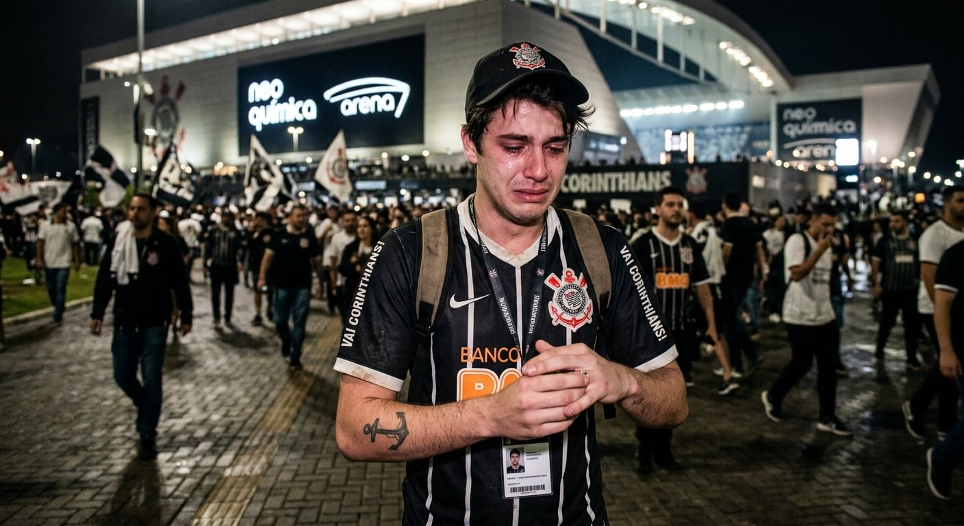 Corintiano perde namorada, passa frio e vê derrota para Chapecoense no mesmo dia