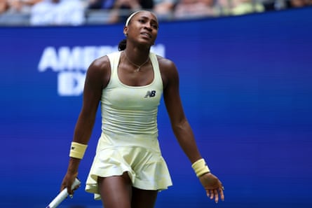 Coco Gauff faced two match points in Wednesday’s win over Mirra Andreeva in the US Open quarter-finals.