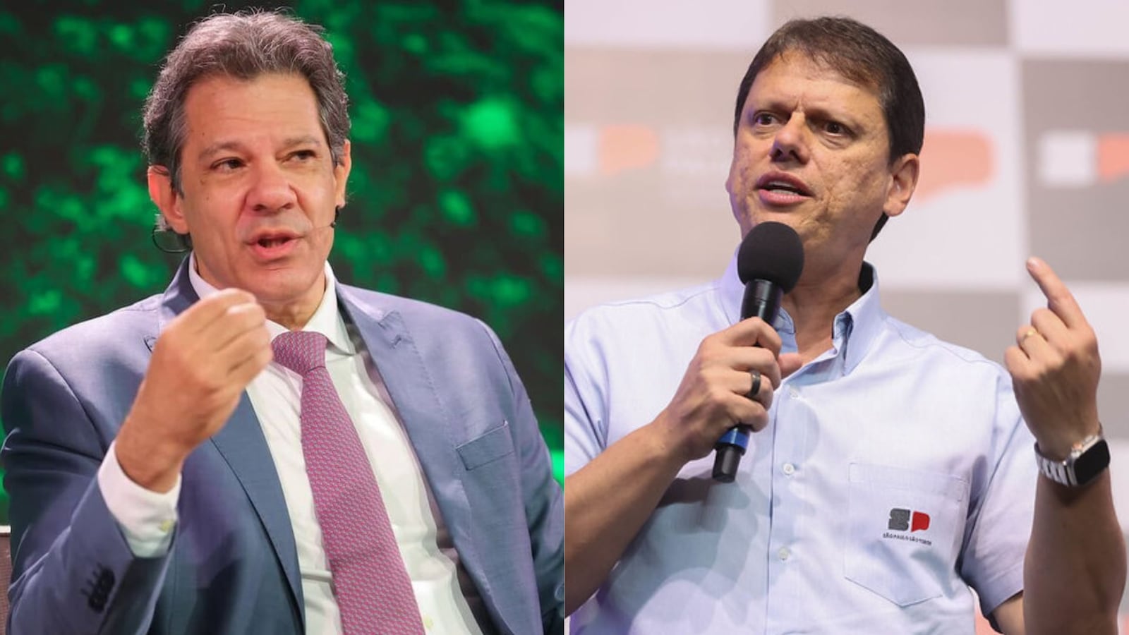 Fernando Haddad e Tarcísio de Freitas apoiam planos de segurança pública no uso de tecnologia Diogo Zacarias/Ministério da Fazenda/Paulo Guereta/Governo de São Paulo - Montagem R7
