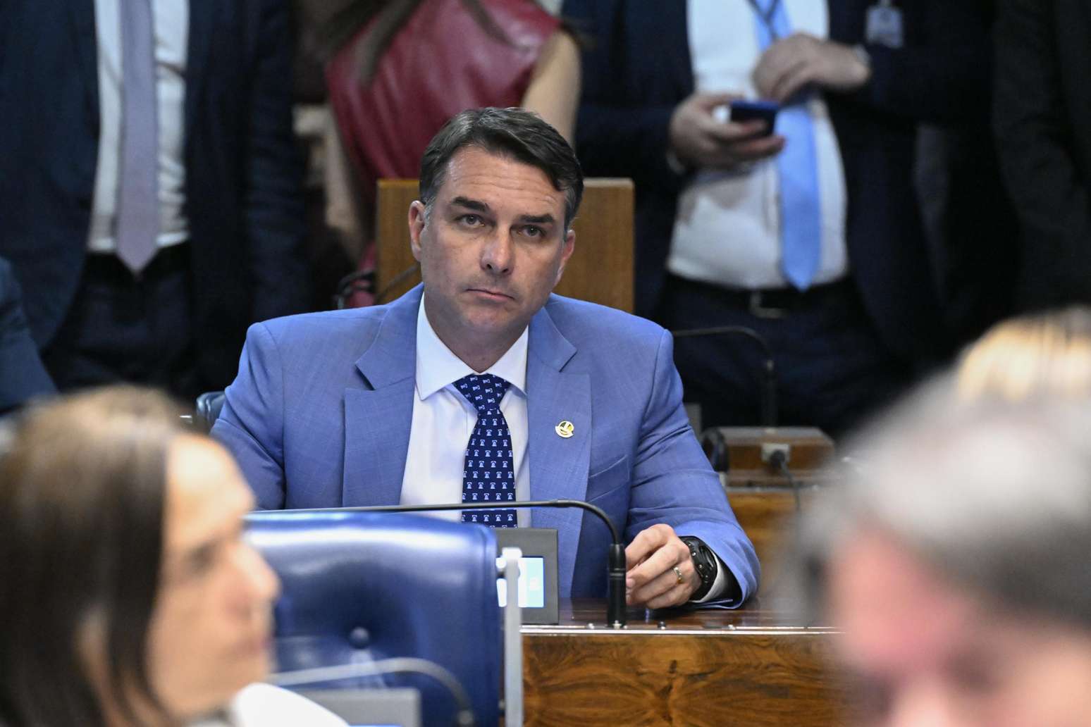 Conversas extraídas pela PF do celular de Vorcaro mostram interações com Flávio Bolsonaro