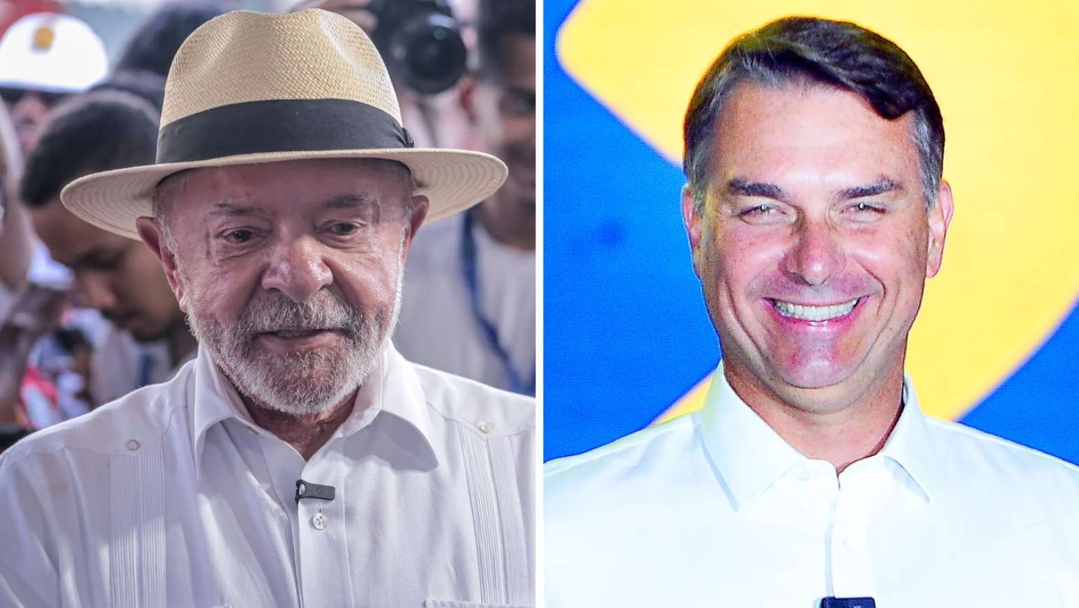 Luiz In&aacute;cio Lula da Silva (PT) e Fl&aacute;vio Bolsonaro (PL)