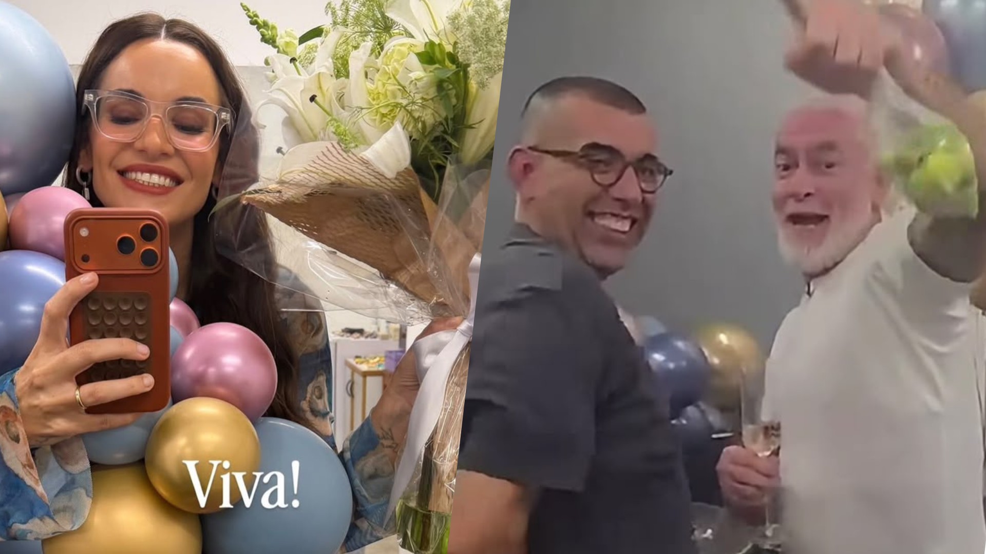 Alex Atala e Jefferson Rueda festejam aniversário de Renata Vanzetto nos bastidores do Chef de Alto Nível