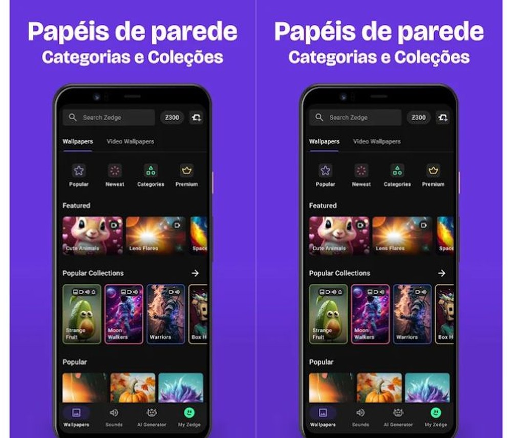 O Zedge reúne diferentes recursos de personalização e está disponível para Android e iPhone (iOS) — Foto: Reprodução/Google Play Store