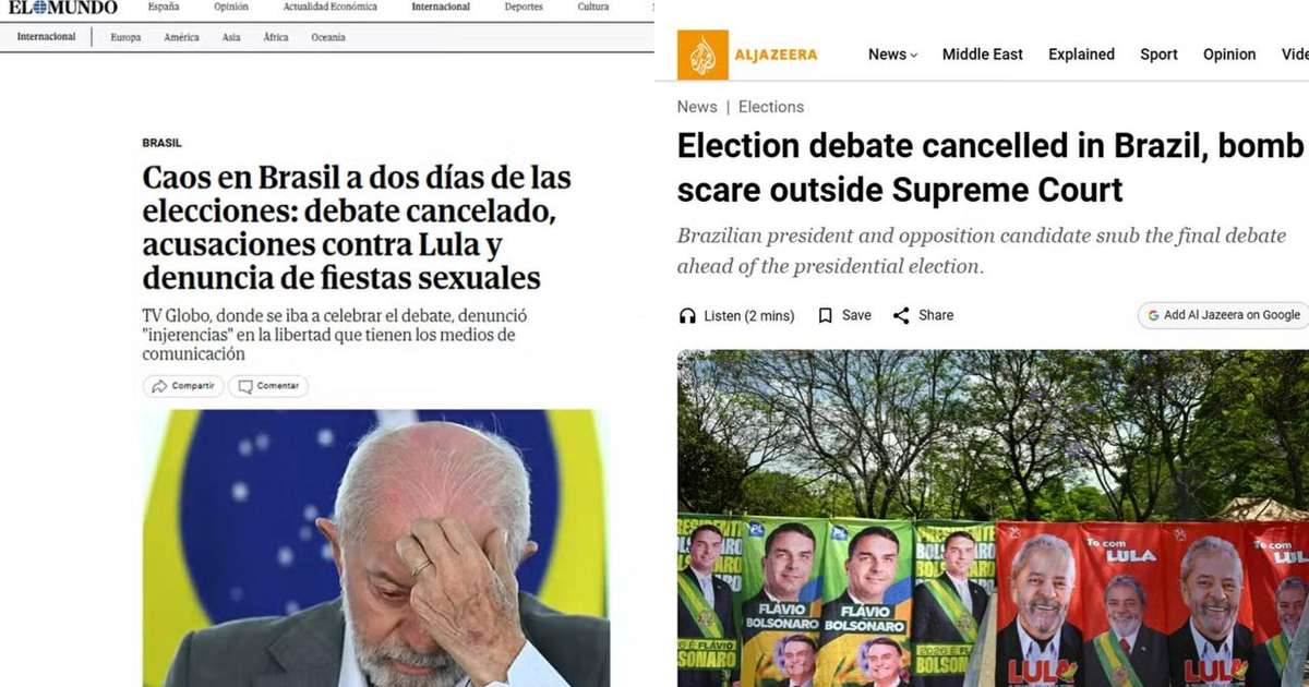 ‘Caos’, ‘táticas sujas’ e ‘interferência indevida’: imprensa internacional repercute cancelamento de debate da Globo