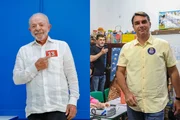 Lula e Flávio Bolsonaro na votação