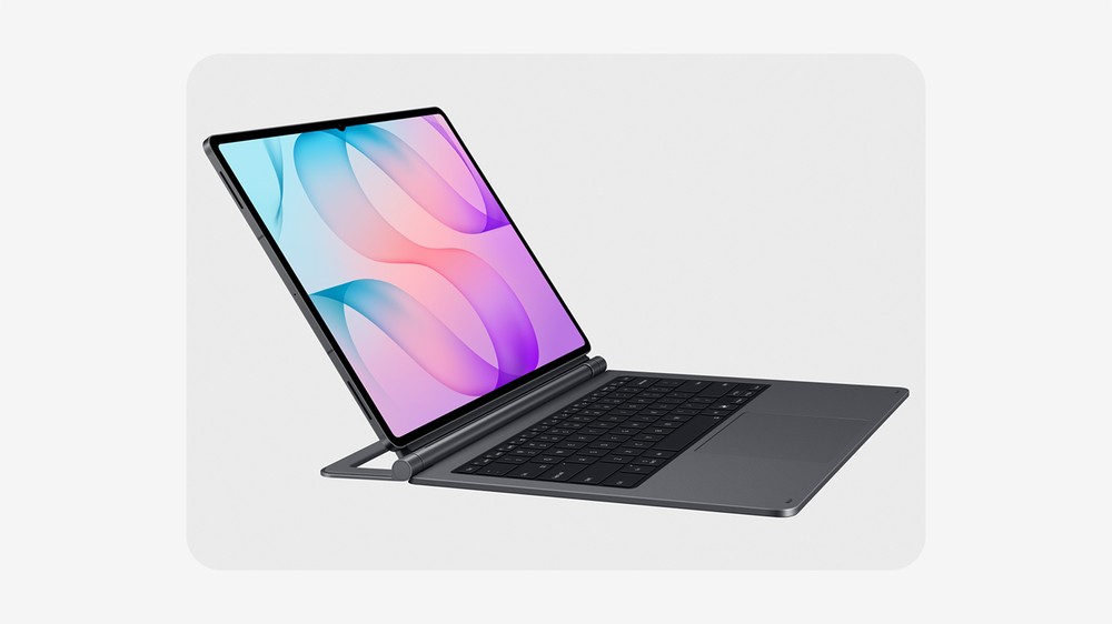 Capa teclado da linha Galaxy Tab S12 ajuda a aproximar a experiência dos tablets à de um desktop — Foto: Divulgação/Samsung