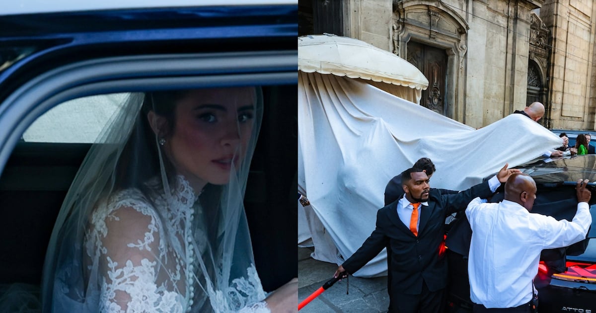 Giulia Be causa tumulto ao tentar entrar escondida em casamento com Conor Kennedy; veja fotos