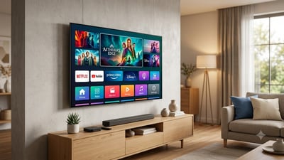 Festive entertainment gets brighter with these feature-packed smart TV options. (AI generated image)