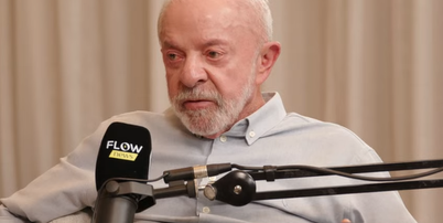 Lula durante participa&ccedil;&atilde;o no Flow Podcast nesta quinta-feira, 1&ordm; Foto: Reprodu&ccedil;&atilde;o/YouTube/@FlowPodcast