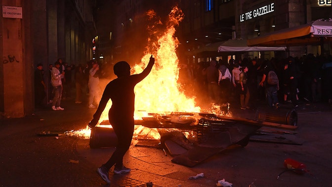 Meloni condena 'bandas de malfeitores' após protestos se tornarem violentos em toda a Itália